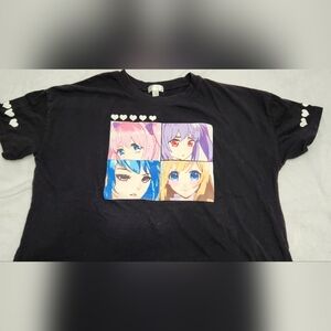 black anime girls pullover in colors